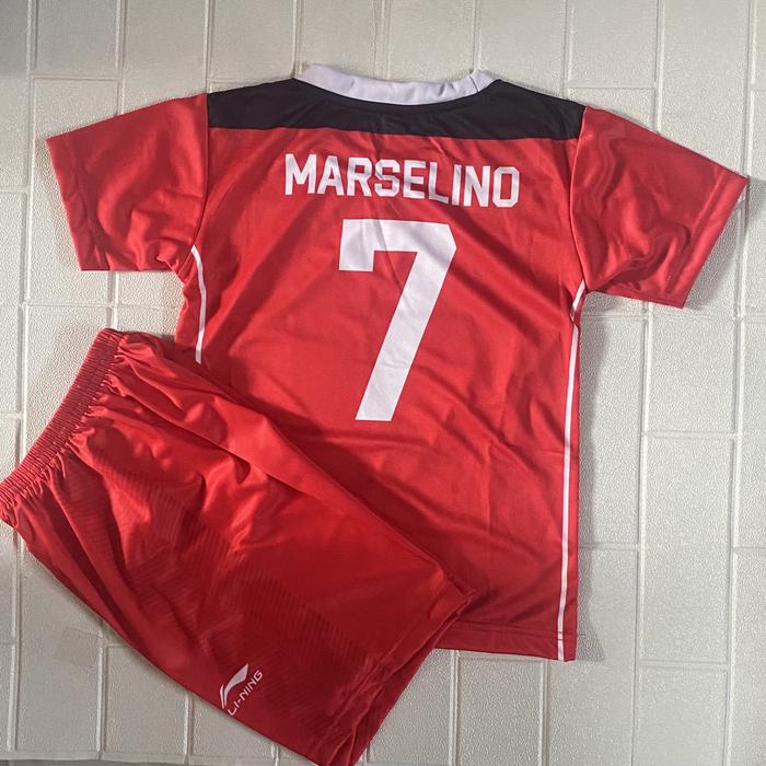 Gambar jersey timnas INDONESIA sea games 2023 anak usia 5-12 tahun - Marselino home, 2-3 tahun dari Eza kidstore undefined Tokopedia