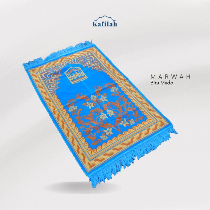 Gambar Sajadah Kafilah Turkey Spiegel - Motif Marwah Ukuran 70x110cm - Biru Muda dari Amore Collections_NEW undefined Tokopedia