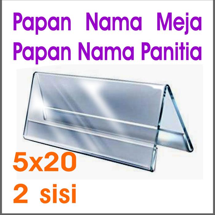 Gambar Papan Nama Meja Papan Nama Panitia Akrilik - 5x20 dari Tiga Permata id undefined Tokopedia