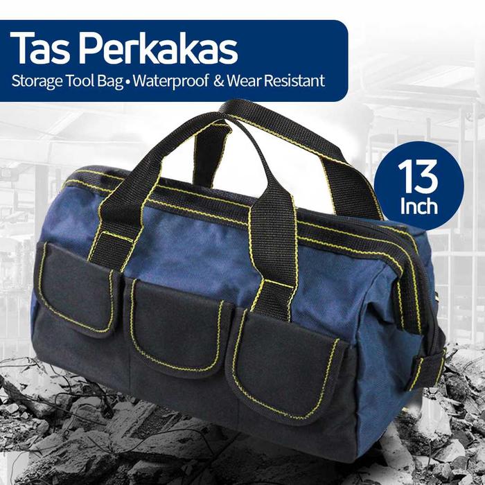 Gambar Tool Bag Tas Perkakas Kerja Wadah Peralatan Alat Alat Tukang Hardware - 13 inch dari Arkanzae Store undefined Tokopedia