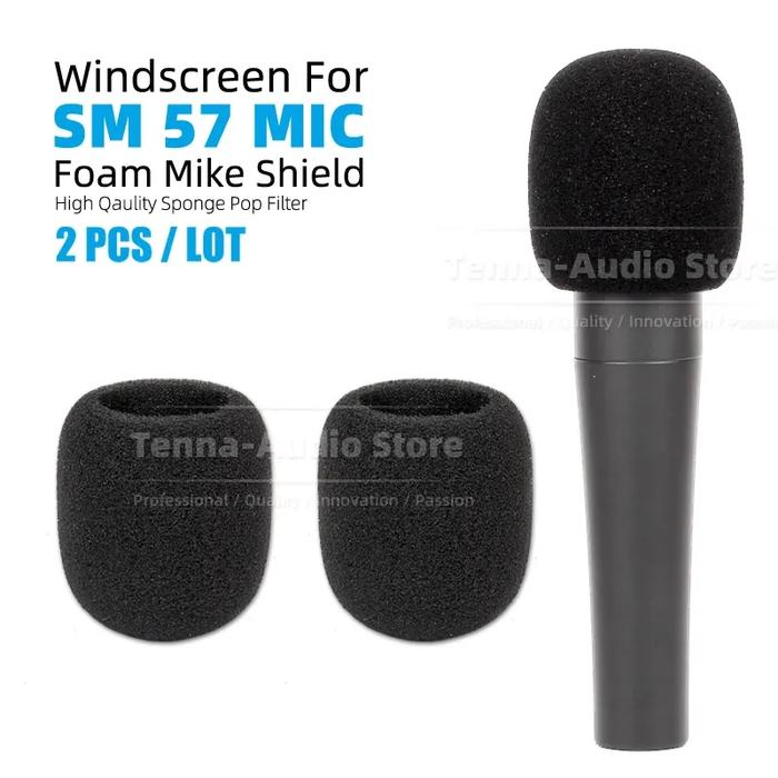 Gambar Foam Windscreen microphone Shure SM57 and hardwell Pro 57 Busa mic - Busa Mic Sm57, 2pcs dari Tenna Audio Store undefined Tokopedia