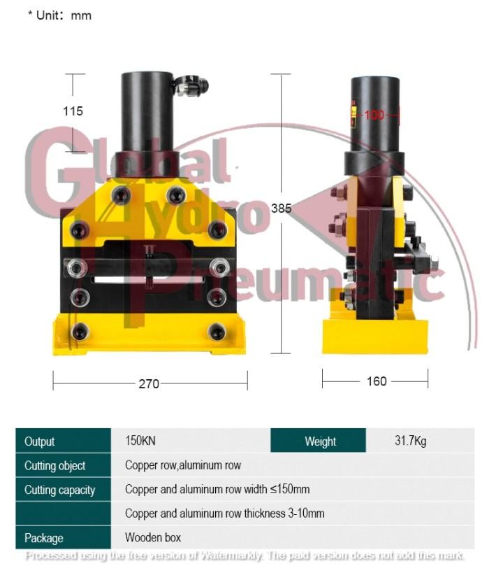 Jual CWC-200 12mm Hydraulic Busbar Cutting Cutter Potong Hidrolik ...