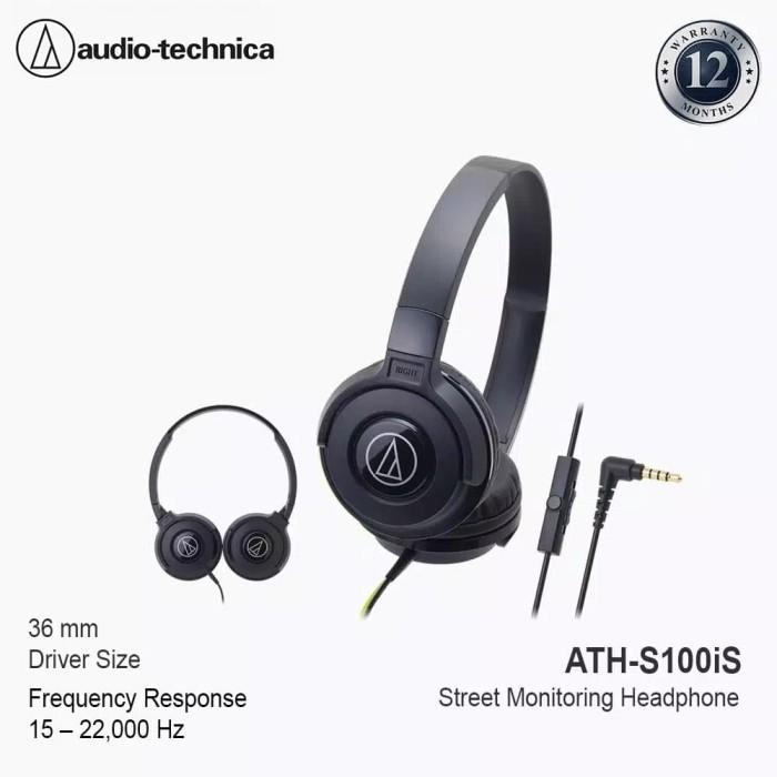 Gambar Audio Technica Portable Headphone ATH-S100iS (EX) ORIGINAL dari yudhistira jaya electronic undefined Tokopedia
