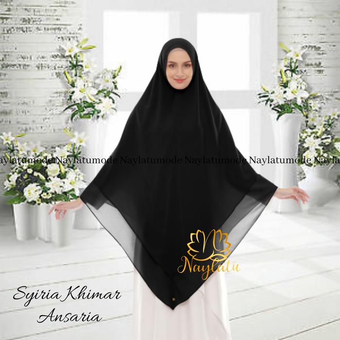 Gambar JILBAB HIJAB KHIMAR NONPAD ANSARIA CERUTY BABYDOLL ORI NAYLATU - Hitam dari Naylatu Official Store undefined Tokopedia