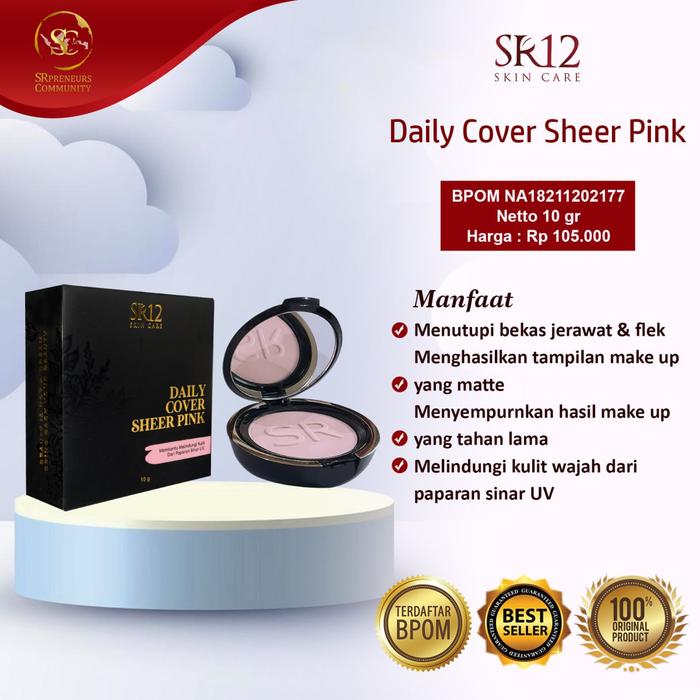 Gambar Daily Cover SR12 / Bedak Tahan Lama / Bedak Padat Tahan Lama - pink dari SR12 Bekasi 21 undefined Tokopedia