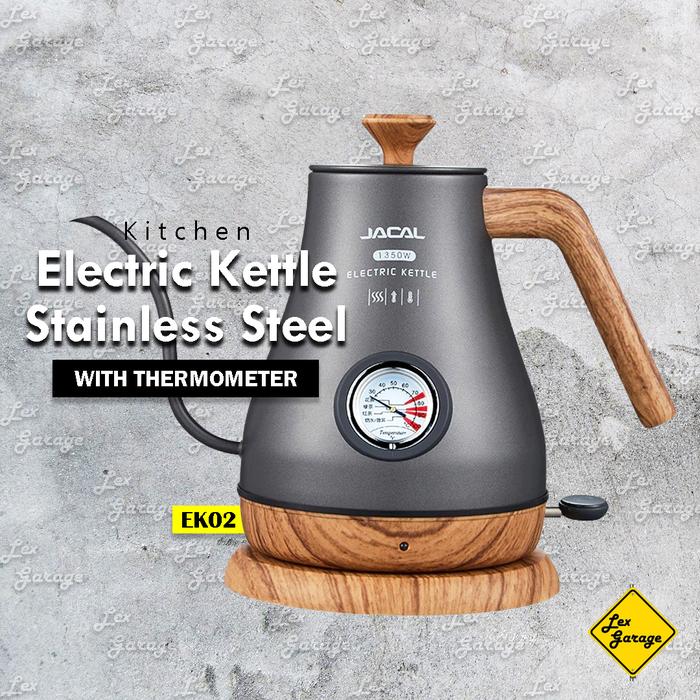 Gambar Gooseneck Kettle Electric Teko Leher Angsa Elektrik Listrik Termometer - EK02 dari Lex Garage undefined Tokopedia