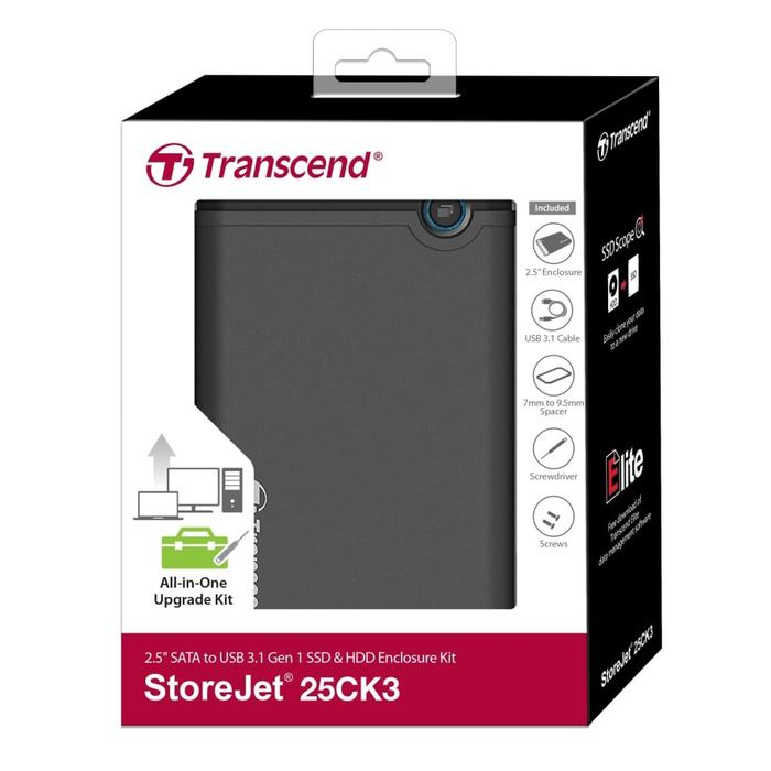 Jual TRANSCEND SSD/HDD Enclosure Kit Alumunium TS0GSJ25CK3