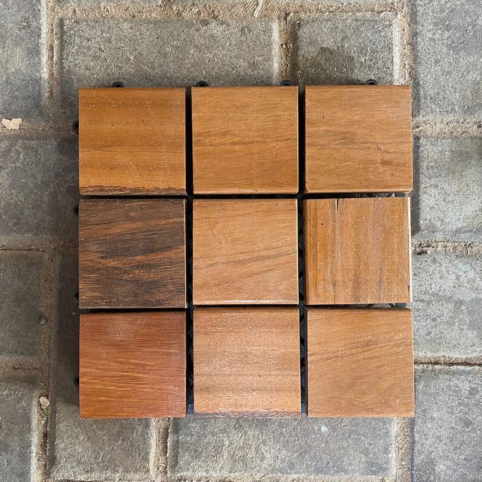 Gambar Decking Tile Kayu Asli Bengkirai Pool Deck Kolam-Taman-Balkon - Kotak Finish dari Rumah Decking undefined Tokopedia