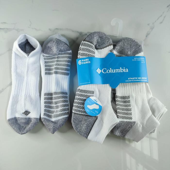 Gambar Kaos Kaki Pria Ankle Columbia Mens 6-Pair Pique Foot Athletic Socks - Putih, 1 Pasang dari Merlin.str undefined Tokopedia