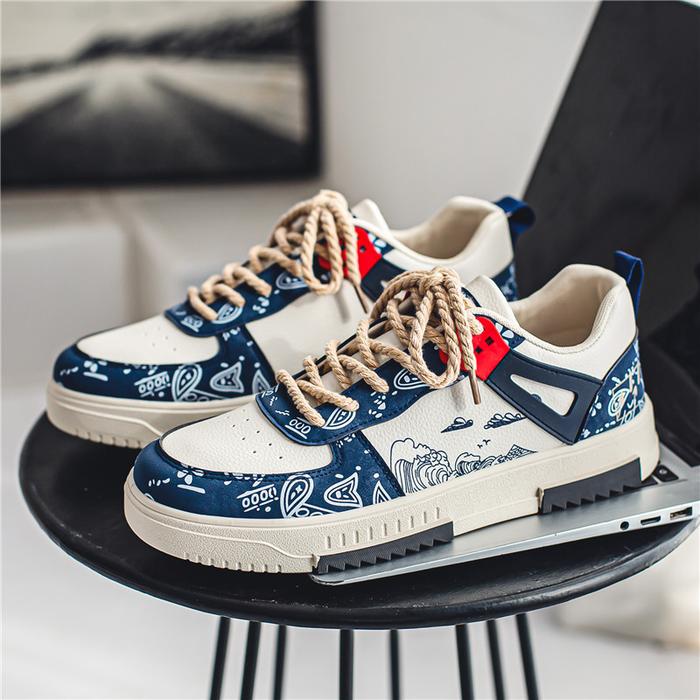 Gambar Sepatu Casual Pria Cowok Gaya Keren Sneakers Fashion Kekinian Nyaman - Authentic Blue, 40 dari Pamela Sneakers undefined Tokopedia