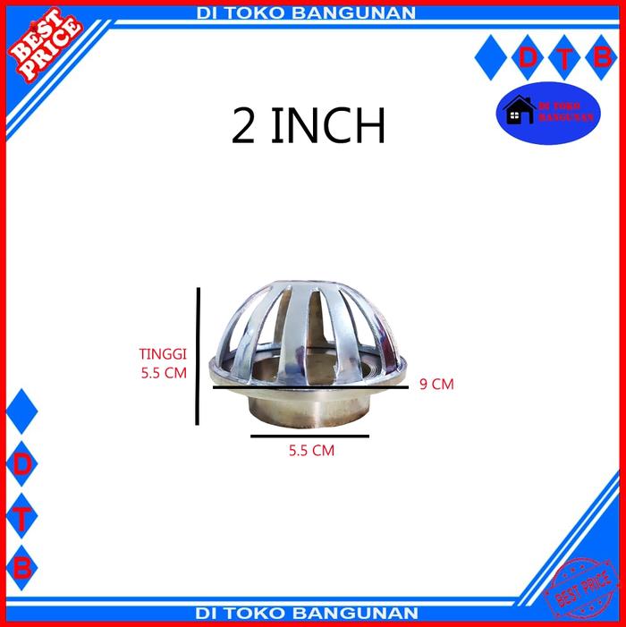 Gambar ROOF DRAIN 2- 21/2- 3- 4 INCH STAINLESS - SARINGAN ROOF DRAIN DAKAN - 2 INCH dari Di Toko bangunan undefined Tokopedia