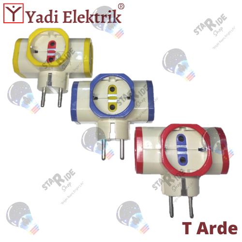 Gambar Steker T Arde Colokan Cabang 3 Lubang Socket Soket Mirip Broco Uticon - Yadi dari Staride Shop undefined Tokopedia