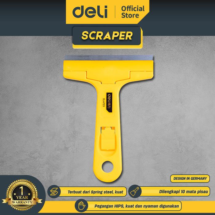 Gambar Deli Kape Alat Pengerok 102 mm 10 Mata Pisau Alat perkakas DL4723 Paint - Dengan 10 Pisau dari Deli Tools Official undefined Tokopedia