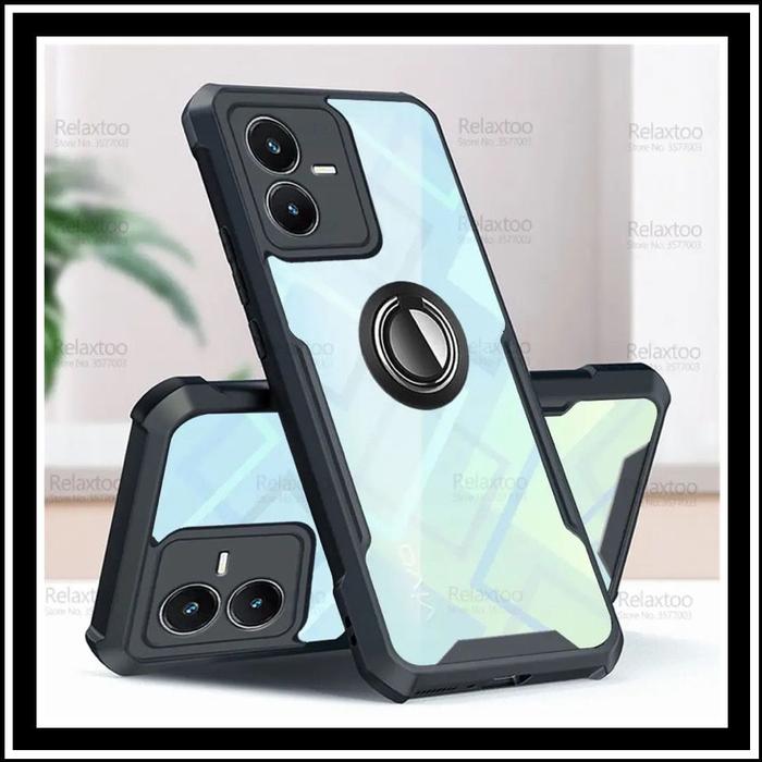 Gambar VIVO Y22 / Y22S 2022 CASE RZANTS BLADE RING ORIGINAL HARDCASE COVER PC - HITAM+RINGBULAT, VIVO Y22 2022 dari Markas acc 88 undefined Tokopedia