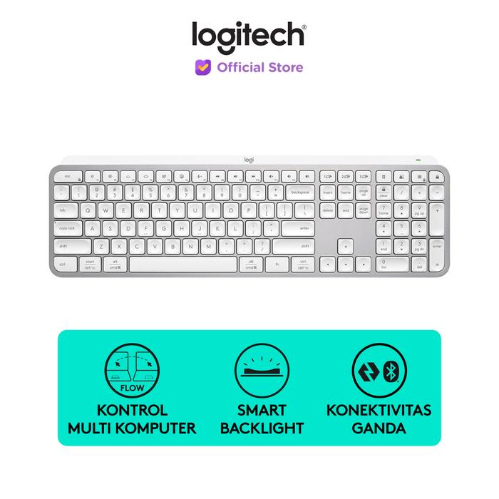 Gambar Logitech MX Keys S Keyboard Wireless Bluetooth Smart Backlight - Pale Grey dari Logitech Official Store undefined Tokopedia