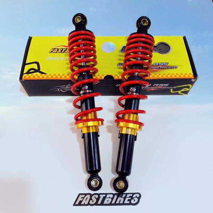 Gambar Shockbreaker Shock Belakang Supra Fit Lama/Supra Fit New/Revo Lama/Revo Absolute/Revo Fit Fi/Blade Lama/Blade New/Kharisma/Kharisma X/Kirana - Merah Fastbikes, 340.mm dari CRAZO TOP Racing undefined Tokopedia