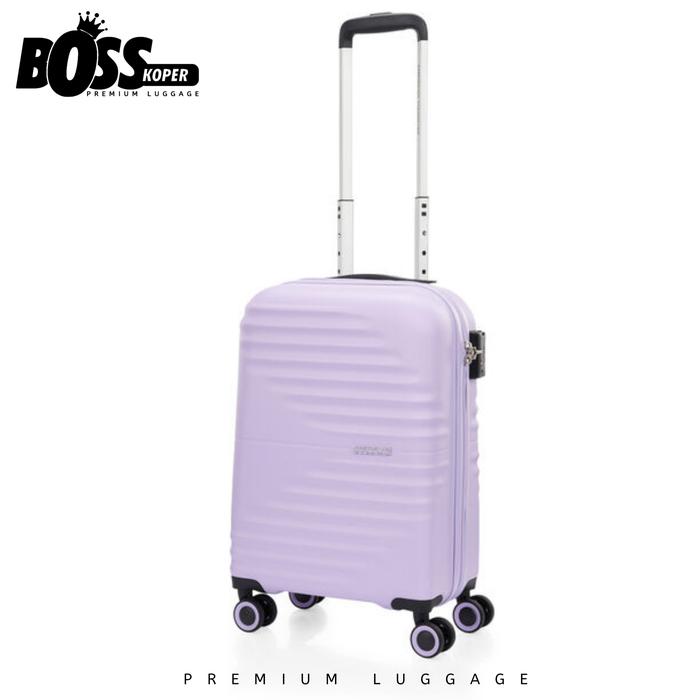 Gambar Koper Cabin 20 Inch AMERICAN TOURISTER Twist Waves Hardcase TSA Lock - Lilac dari Boss Koper undefined Tokopedia