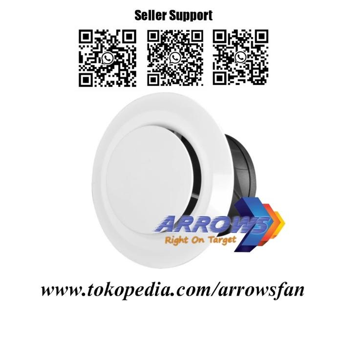 Gambar Ceiling Round Air Grill 6 inch Adjustable Core Diffuser 6 inch - Putih Plastik dari ARROWS Fan & Blower undefined Tokopedia