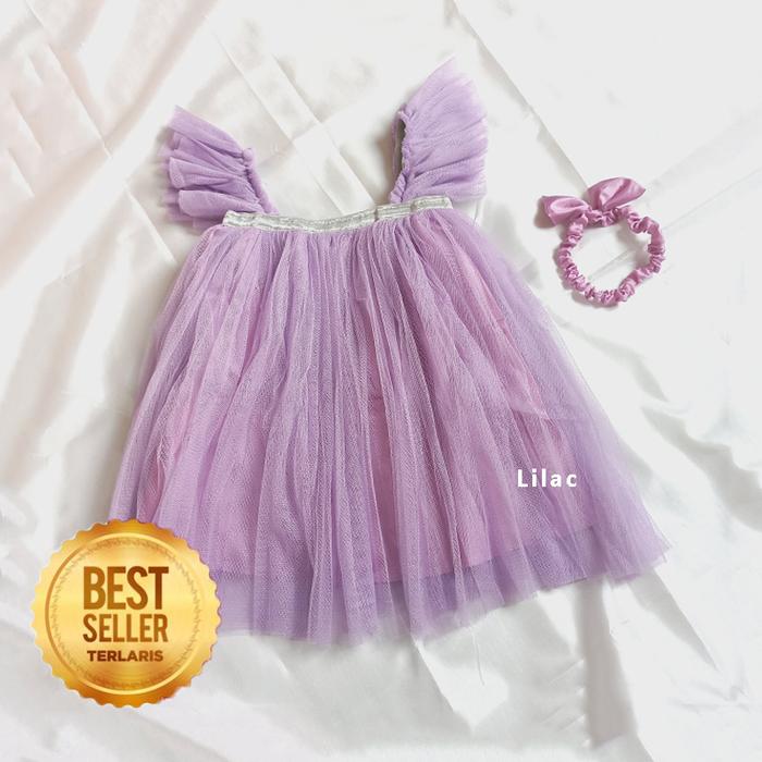 Gambar Dress Bayi Perempuan 1 Tahun GRATIS PITA Gaun Baby Import Tutu Baju Lebaran Anak Cantik Tulle Satin Furing Brokat Baju Tutu Anak Terlaris Warna Coklat Mahogany Hitam Rose Gold KA168 - Lilac dari Toko Kain Kurnia Agung undefined Tokopedia