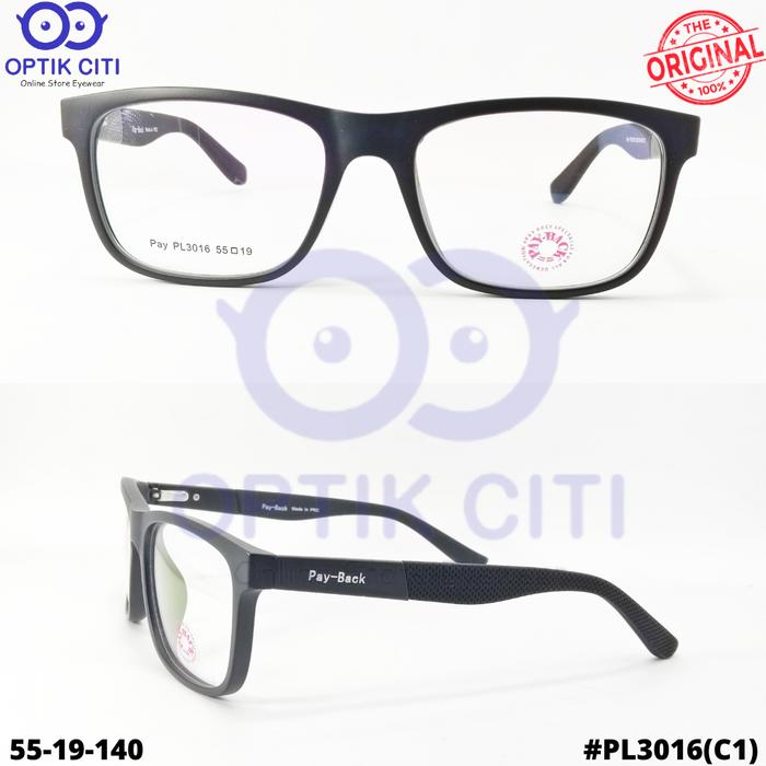 Gambar Kacamata minus / plus Pria Sporty Pay Back PL 3016 Ada Pegas Original - Full Hitam dari Optik Citi Eyewear undefined Tokopedia