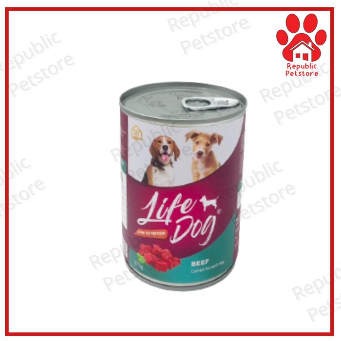 Gambar Makanan Basah Anjing Kaleng Life Dog 375gr - Can Wet Food - Beef dari Republic Petstore undefined Tokopedia