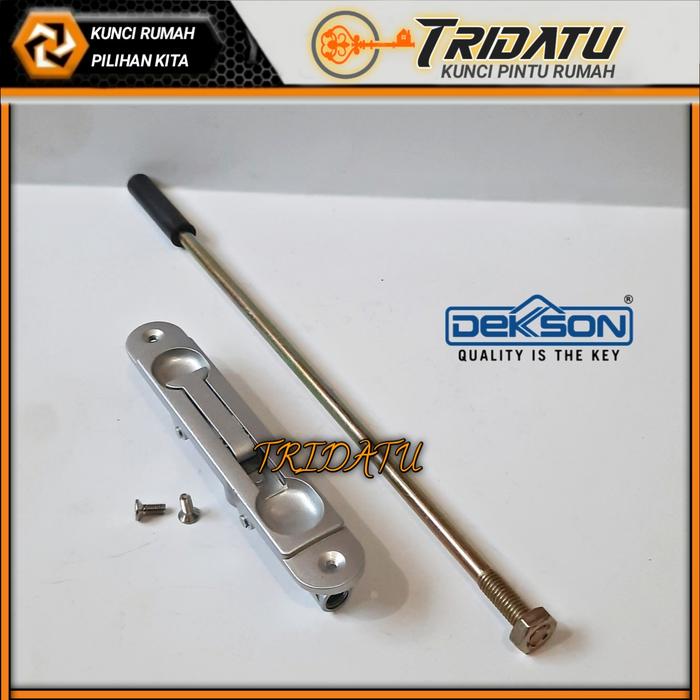 Gambar flush bolt dekson fb 508 grendel slot pintu swing aluminium dekson - Silver dari TRI DATU undefined Tokopedia
