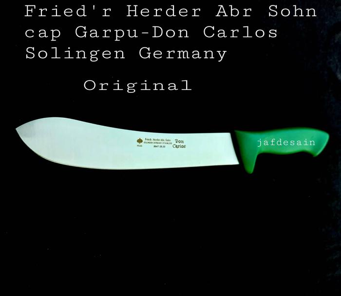 Gambar Pisau Sembelih Sapi Cap Garpu Don Carlos Solingen Germany 10" - Tanpa Sarung dari Jafdesain undefined Tokopedia
