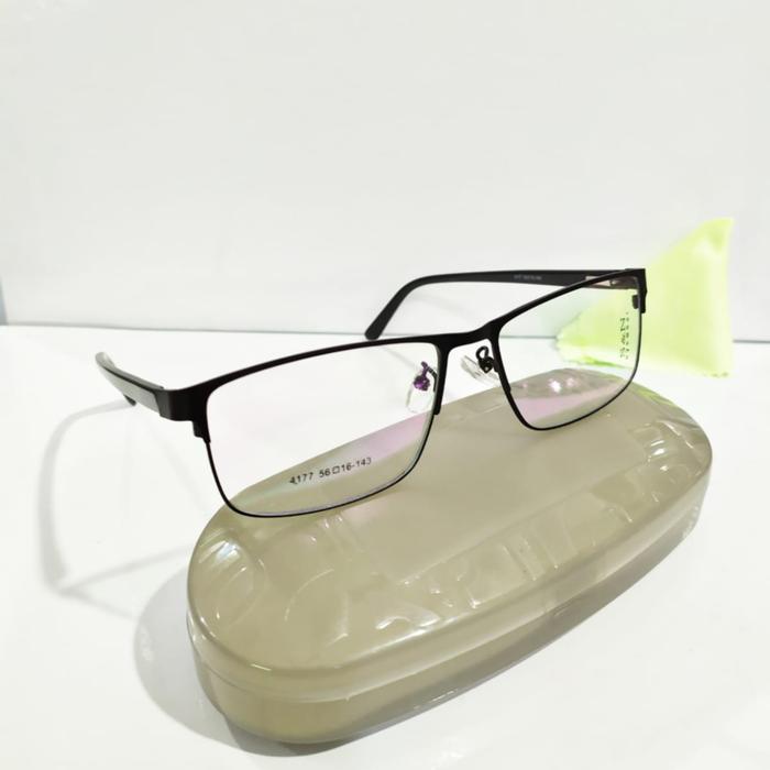 Gambar kacamata baca plus big size lensa kaca asli anti radiasi UV - Hitam, PLUS225 dari wismak id undefined Tokopedia