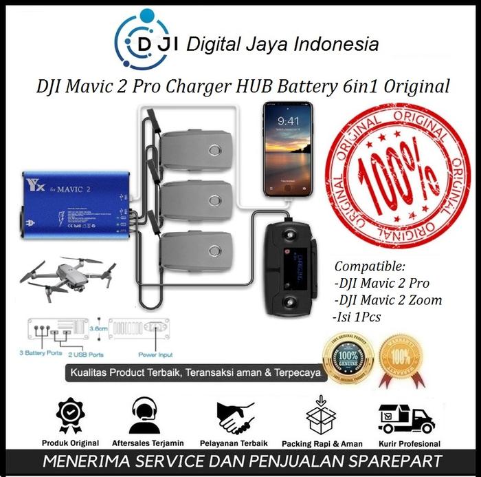 Dji Mavic Pro Charger Hub Battery 6in1 Original For Mavic Zoom Car