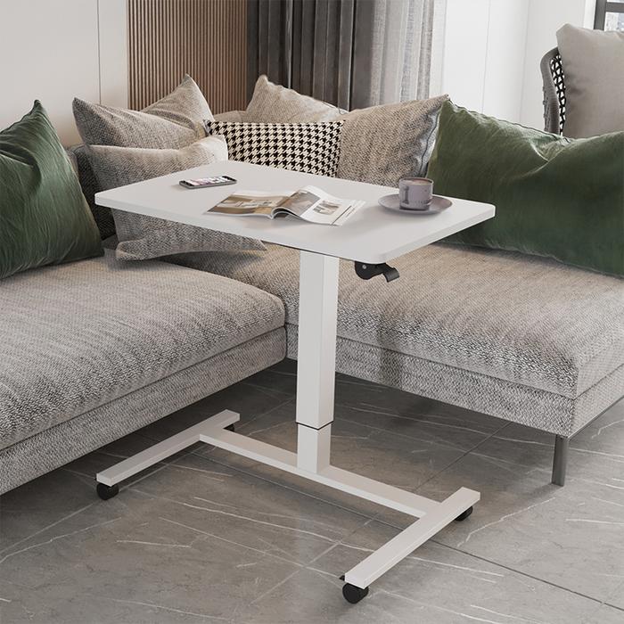 Gambar Mxtark 28 inches Height Adjustable Table With Wheels - White dari Mxtarkdesk undefined Tokopedia