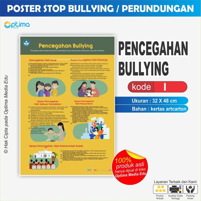 Gambar Poster Stop Bullying dan Perundungan BK Untuk SD, SMP, SMA, SMK, dll - I-Pncegahan Prg dari Optima Media Edu undefined Tokopedia