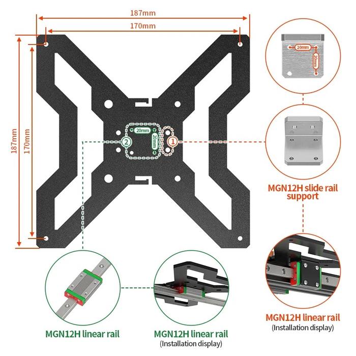 Gambar 3d printer Hotbed Bracket 235 / 310 - 310 dari xyz garage undefined Tokopedia