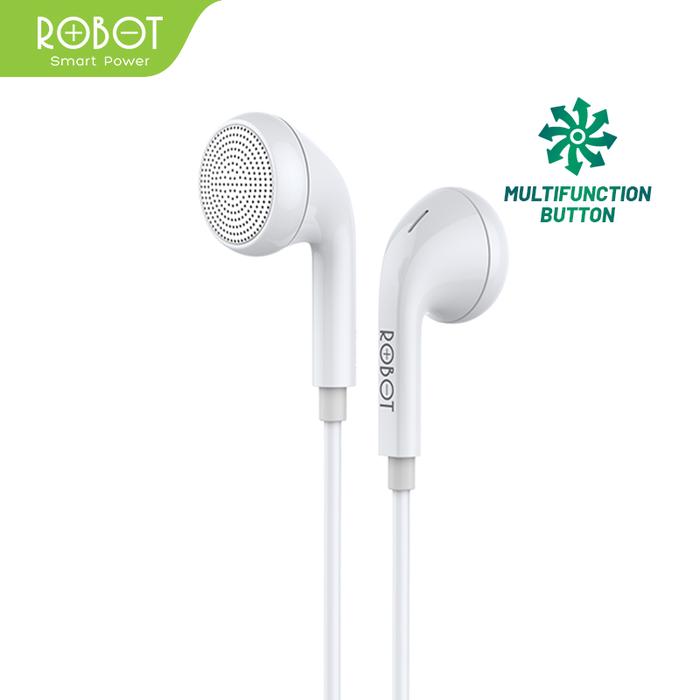 Gambar ROBOT Earphone/Headset Android/iPhone Garansi Resmi 1 Tahun - RE601 - Putih dari ROBOT Audio Indonesia undefined Tokopedia