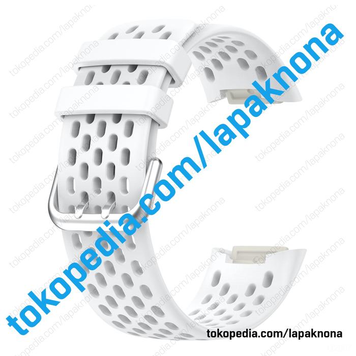 Gambar BREATH Strap Fitbit Charge 6 / Charge 5 Band Silikon Tali Jam Tangan Watch Sport - White dari lapaknona. undefined Tokopedia