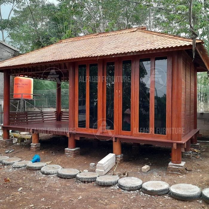 Gambar gazebo kayu - 3X5 METER KACA dari Alfahri Furniture undefined Tokopedia
