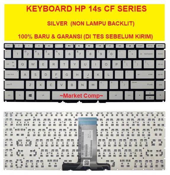 Gambar Keyboard Laptop HP 14s-cf0063tu 14s-cf0069tx 14s-cf0070tx 14s-cf0081tx - Silver No Lampu dari Market Computer_NEW undefined Tokopedia
