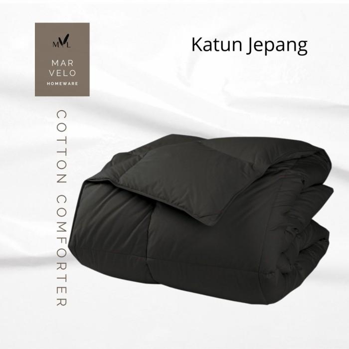 Gambar BEDCOVER SPREI SET KATUN JEPANG King Koil Size 200 Tinggi 40 cm - Hitam dari Marvelo Bedding Kab. Sleman Tokopedia