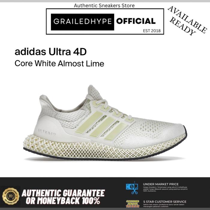 adidas ultra 4d core white almost lime