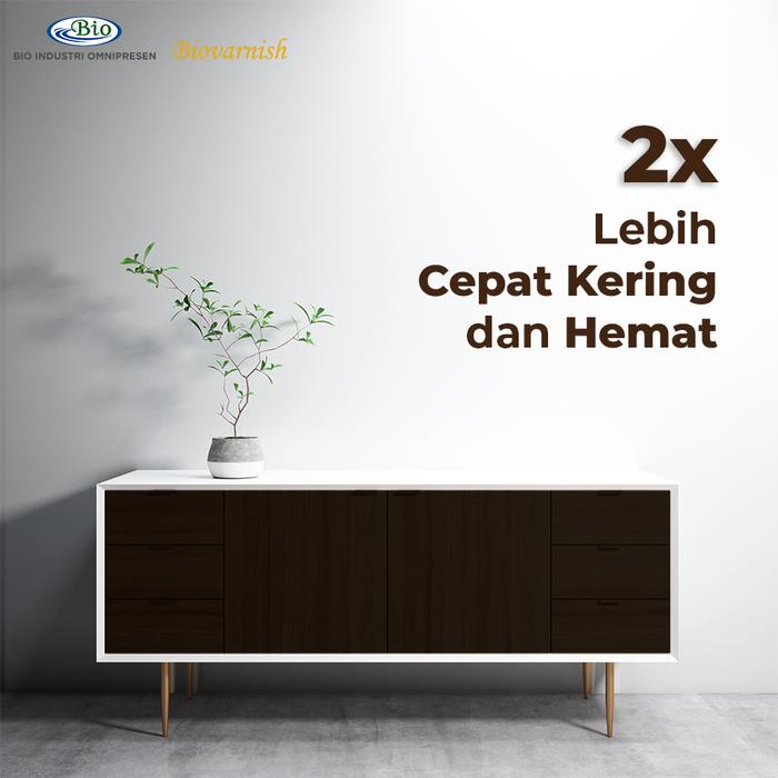 Gambar Cat Kayu Cepat Kering Water Based - Biovarnish Wood Stain 1Kg - Black dari Biovarnish Official undefined Tokopedia