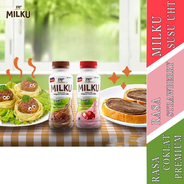 Gambar Susu Premium- Milku- Susu UHT- Susu Belgian- 200ml - STRAWBERRY dari SUPERGORUHAM undefined Tokopedia