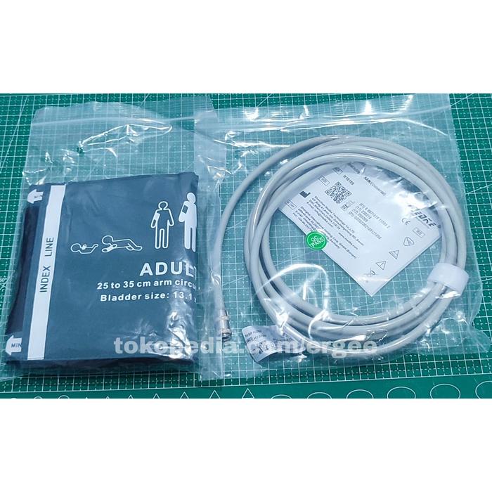 Gambar SELANG TENSIMETER DENGAN CUFF / SELANG NIBP CUFF / NIBP HOSE+CUFF - SELANG+ADULT dari Ergeemedical undefined Tokopedia