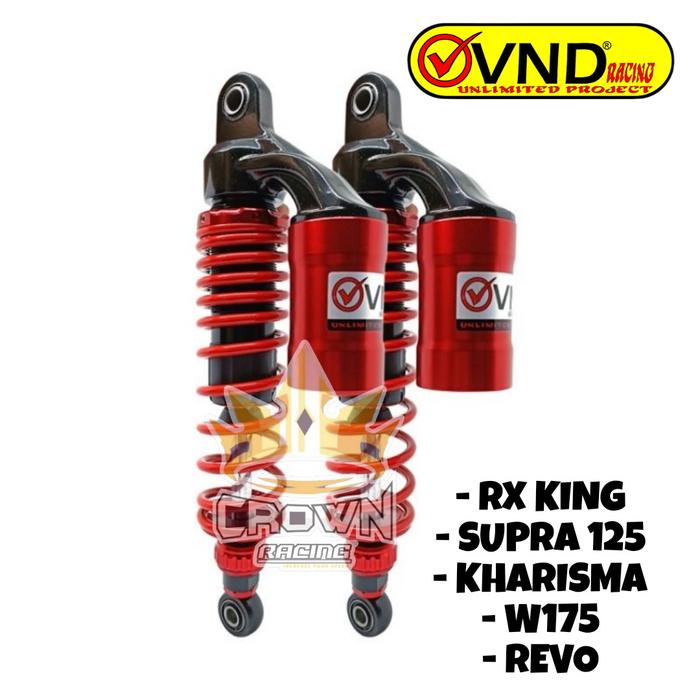 Gambar Shock VND Click Rebound Bebek 340mm Supra X 125 / RX King / W175 - Red - Red dari CROWN RACING undefined Tokopedia