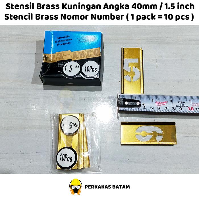 Gambar Stencil Brass Number Letter Kuningan Angka Huruf Stensil 1 2 3 4 inch - ANGKA 1.5 INCH dari Perkakas Batam undefined Tokopedia
