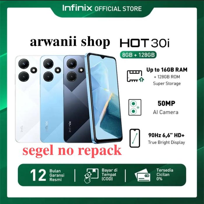 Gambar Infinix Hot 30i 8/128 Gb Garansi Resmi - Putih dari arwanii shop undefined Tokopedia