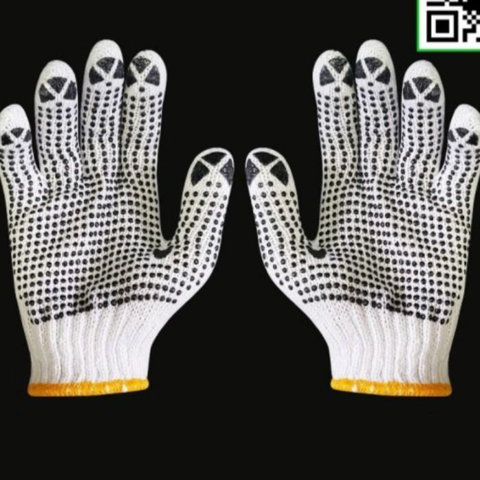 Gambar SARUNG TANGAN KERJA BINTIK POLKADOT DOT HITAM KUNING PROYEK BANGUNAN - Hitam dari SIPUT BALAP STORE undefined Tokopedia