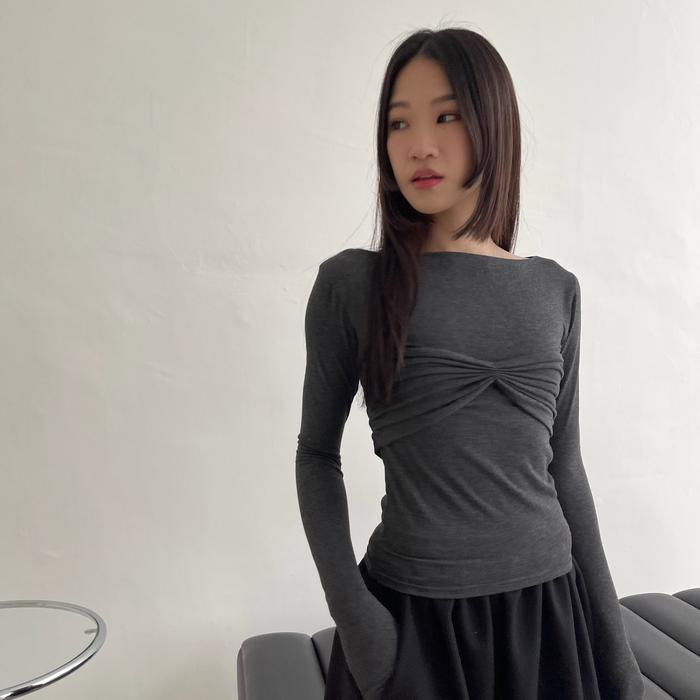 Gambar GENA TOP - CHARCOAL, S dari GEMME undefined Tokopedia