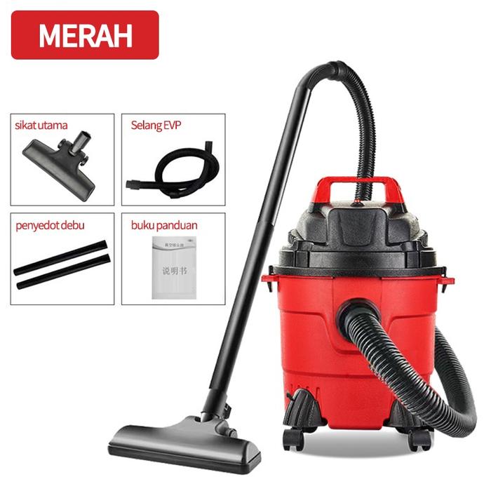 Gambar 3in1 Vacuum Cleaner 15 Liter Penyedot debu Kering Basah Vacum Dry - Merah-15L dari LENODI undefined Tokopedia
