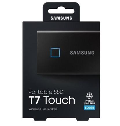Samsung External Ssd With Finger Print T7 Touch 500gb Garansi Tahun