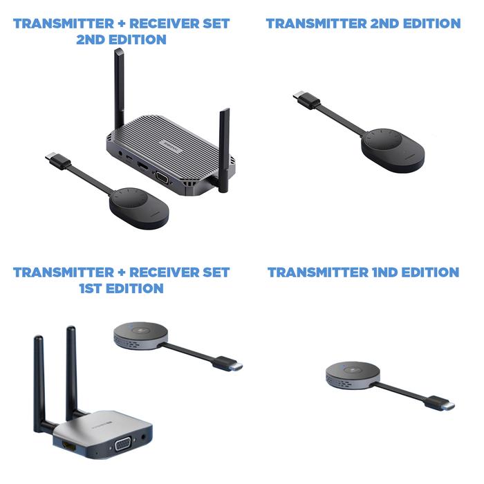 Gambar HAGIBIS HDMI Wireless Transmission Video Transmitter&Receiver Display - GEN2 TX+RX dari MiHome Shop undefined Tokopedia