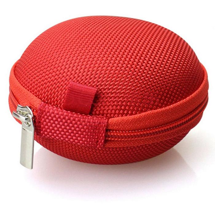 Gambar Hardcase earphone dompet case pouch bag for cable FD memory Headset - Merah dari Click & Go Tokopedia undefined Tokopedia